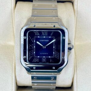 2022 Santos De Cartier 39.8mm WSSA0018 Stainless Steel Blue Dial