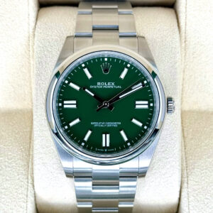 NEW 2024 Rolex Oyster Perpetual 41mm 124300 Green Dial